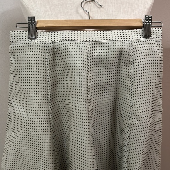VINTAGE Banana Republic Silk Chiffon Dotted Swing Circle Skater Skirt size 4 - Picture 3 of 17